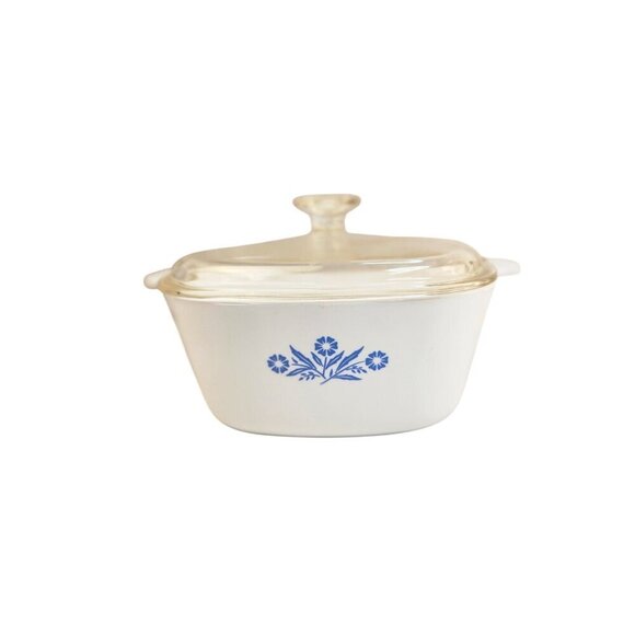 Corning Ware Blue Cornflower 2.5 Quart Casserole Dish With Pyrex Glass Lid Cookw - Picture 9 of 12